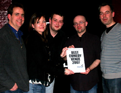 The Funny Side Receiving Our Chortle Award...